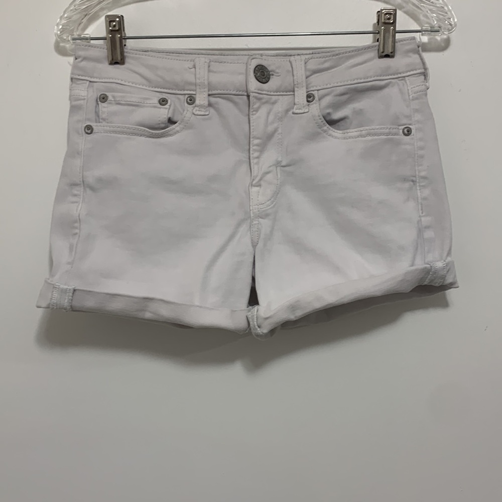 American Eagle White Jean Shorts